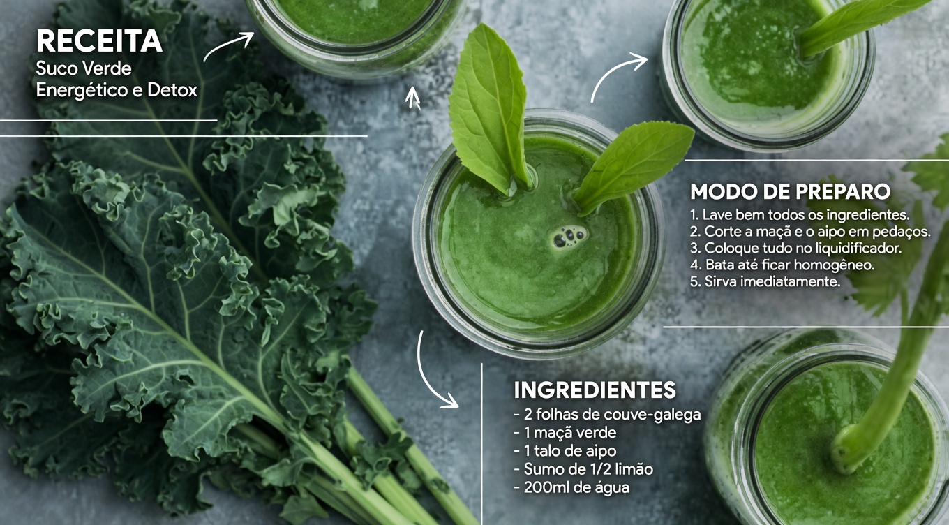 Refresque o seu dia com suco verde de aipo, salsa e limão (um caminho simples para se sentir mais leve)