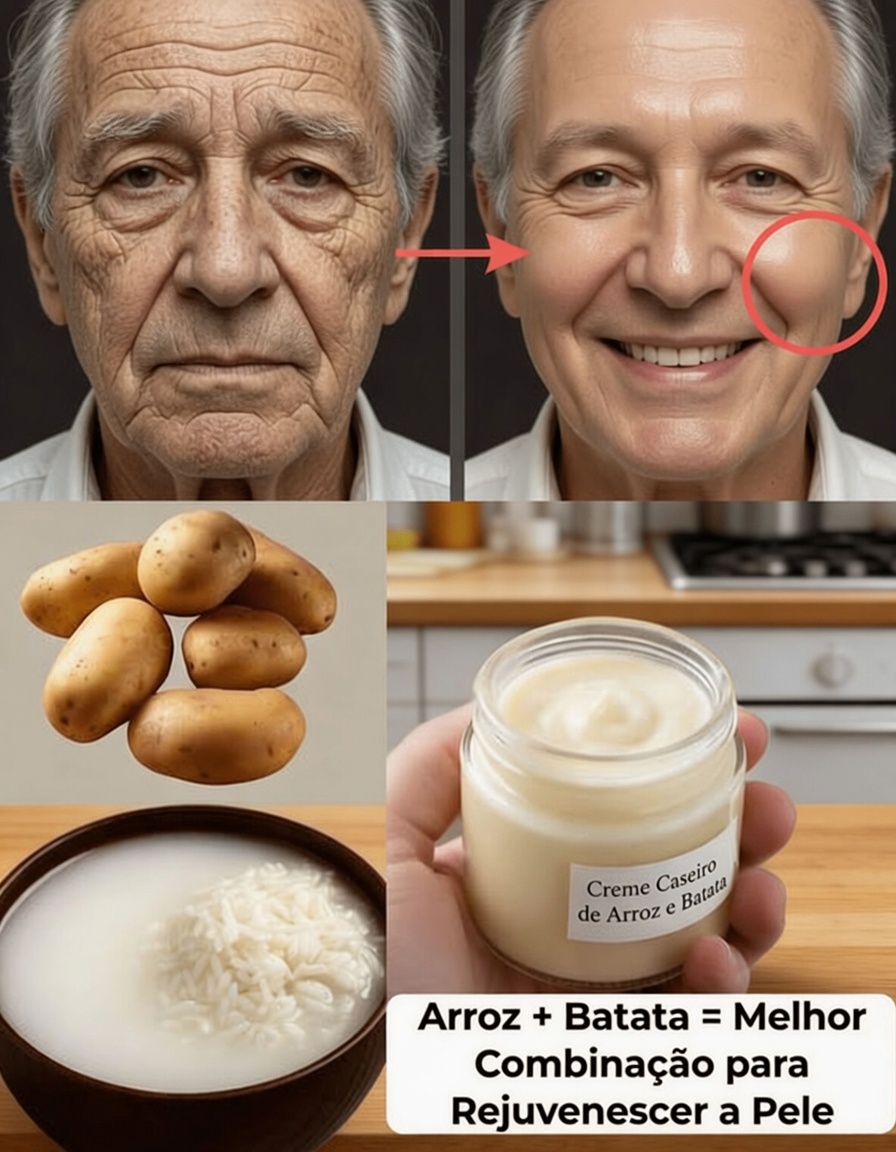 Por que muitos estão experimentando este creme caseiro de batata e arroz na rotina noturna em busca de um possível brilho na pele