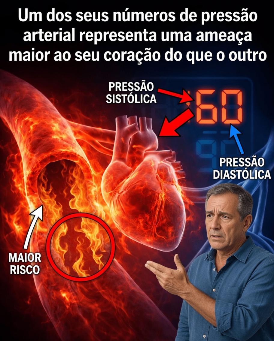Um dos seus números de pressão arterial representa uma ameaça maior ao seu coração do que o outro