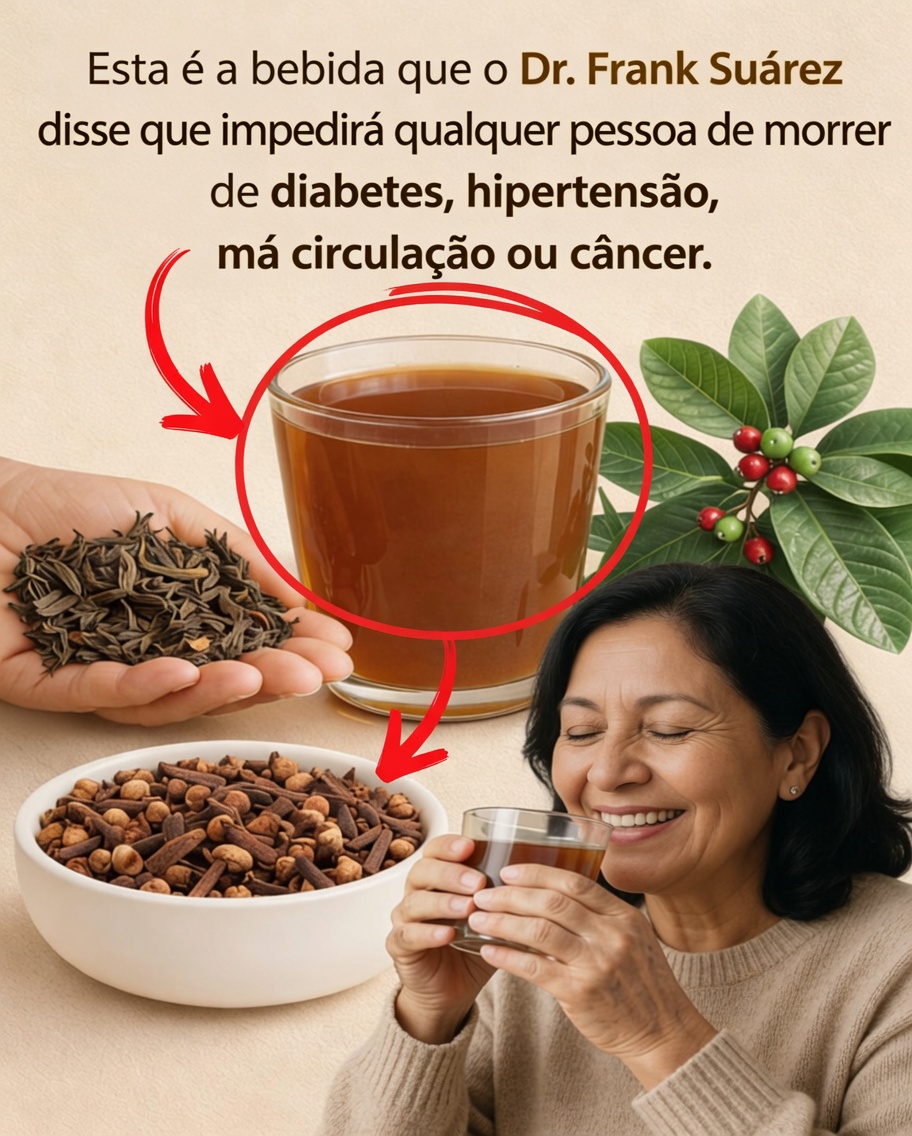 O chá de hibisco, folha de goiabeira e cravo que o Dr. Frank Suárez chamou de divisor de águas para diabetes, pressão arterial, circulação e prevenção do câncer