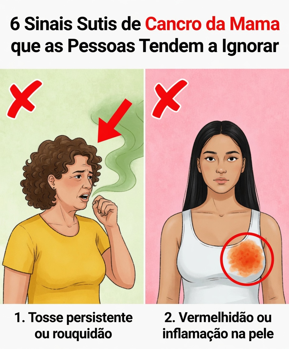 6 Sinais Sutis de Câncer de Mama que as Pessoas Tendem a Ignorar