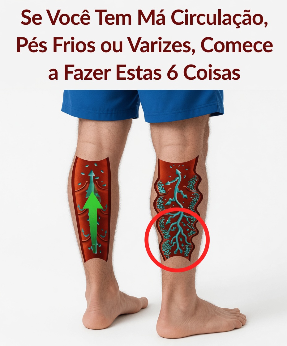 Se Você Tem Má Circulação, Pés Frios ou Varizes, Comece a Fazer Estas 6 Coisas