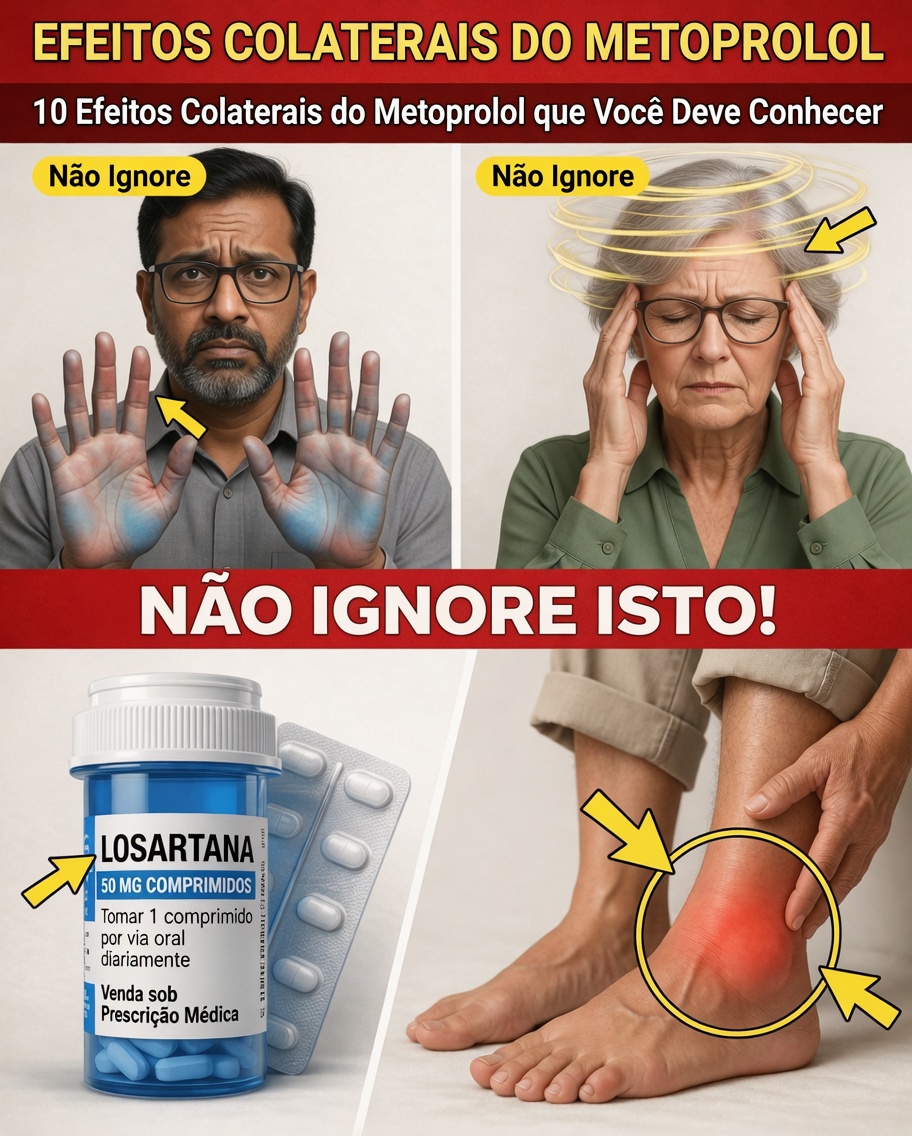 Quais são os 10 efeitos colaterais do metoprolol frequentemente ignorados e como você pode identificá-los no dia a dia?
