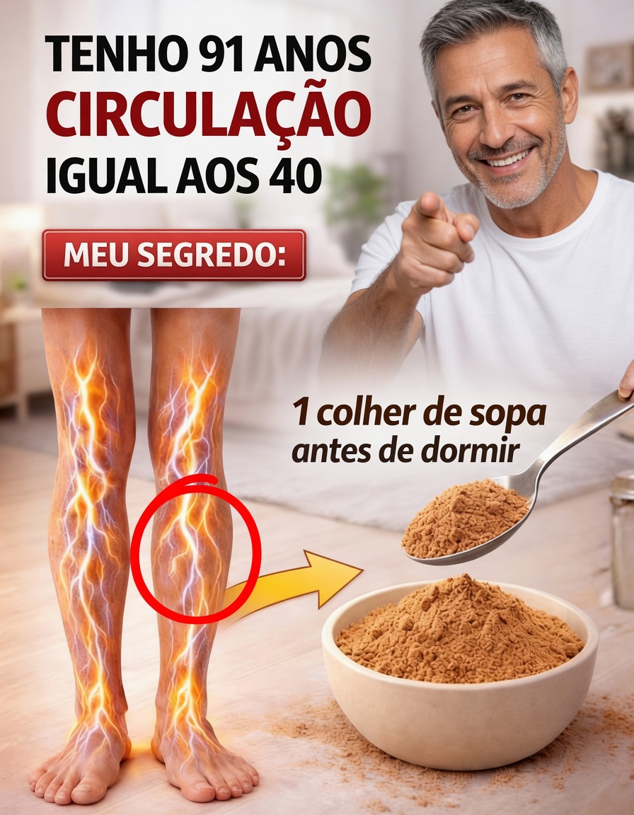IDOSOS: Coma isto antes de dormir para ajudar a aumentar o fluxo sanguíneo e melhorar a circulação nas pernas e nos pés em apenas 24 horas