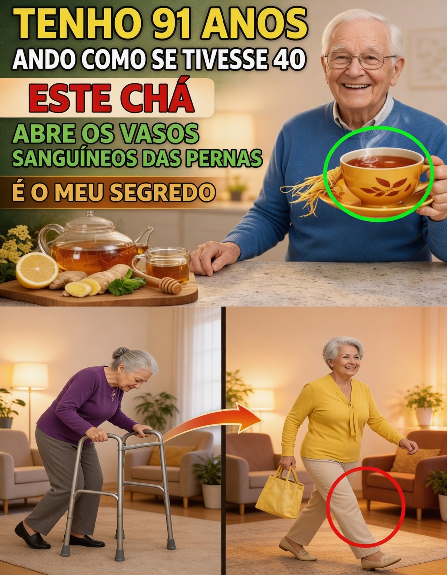 Saiba mais sobre três chás de ervas que podem ajudar a fortalecer as pernas para pessoas com mais de 60 anos