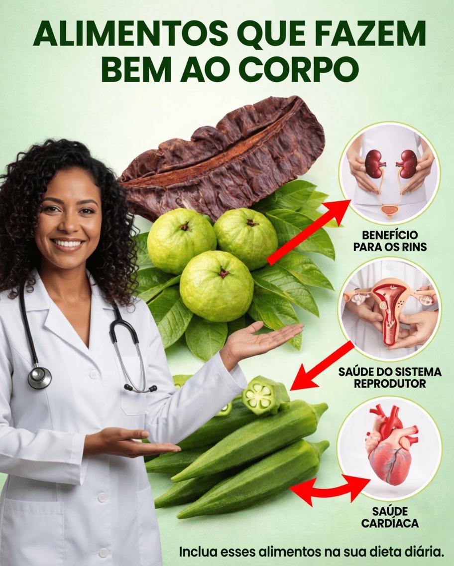 Joias Escondidas da Natureza: Desperte o Poder da Ovulação com Folhas de Goiabeira, Fruta Aidan e Quiabo