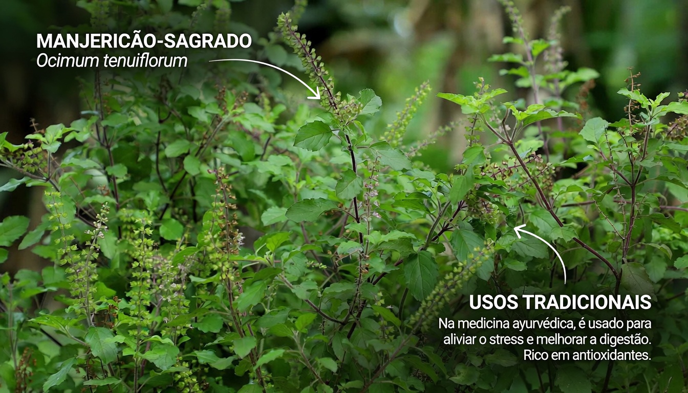 Manjericão Sagrado (Tulsi) para a Saúde Bucal: Remédio Natural para Cáries, Problemas na Gengiva, Mau Hálito e Dentes Mais Fortes