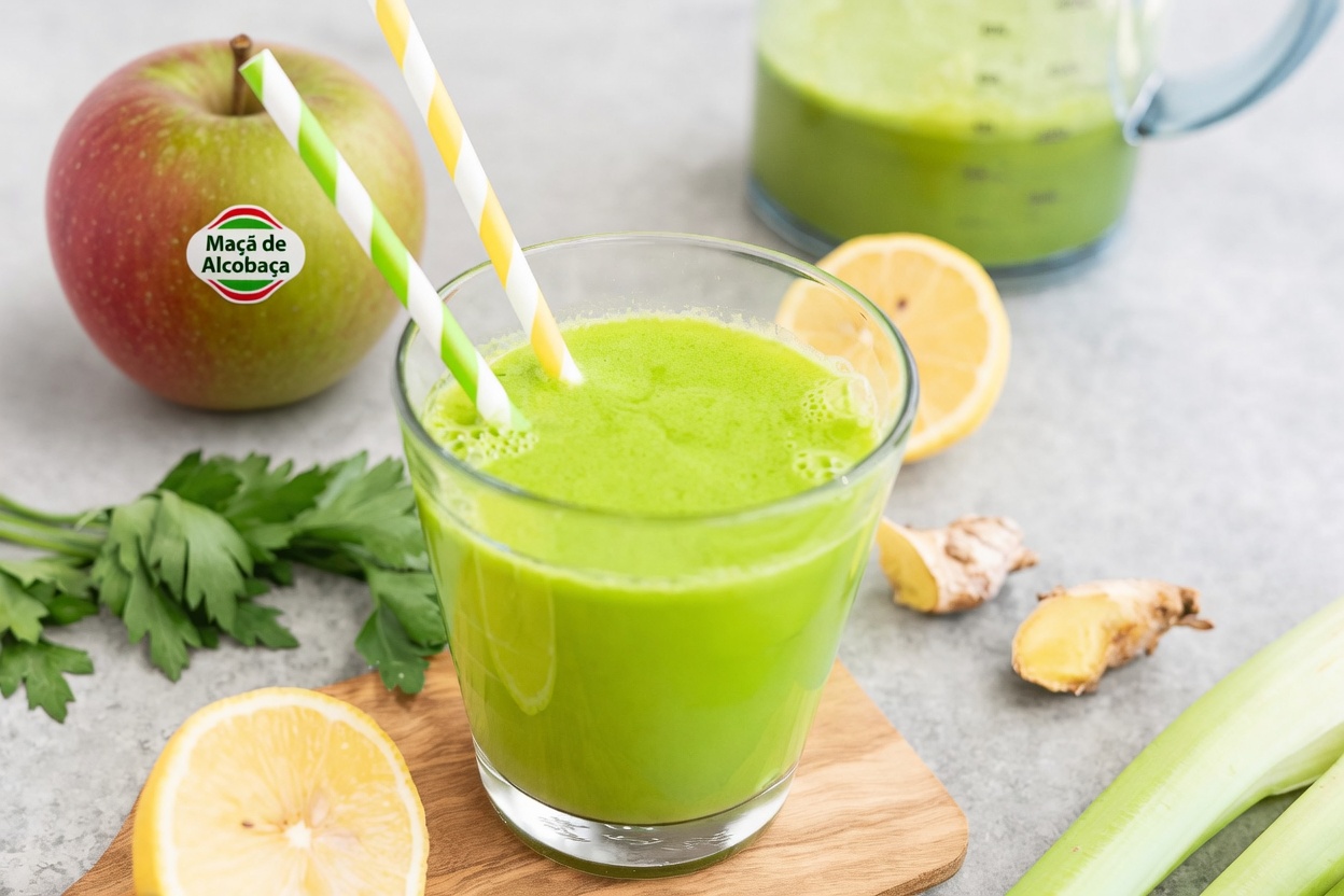 Revigore Seu Dia com Suco Verde de Aipo, Salsa e Limão (Um Caminho Simples para Se Sentir Mais Leve)