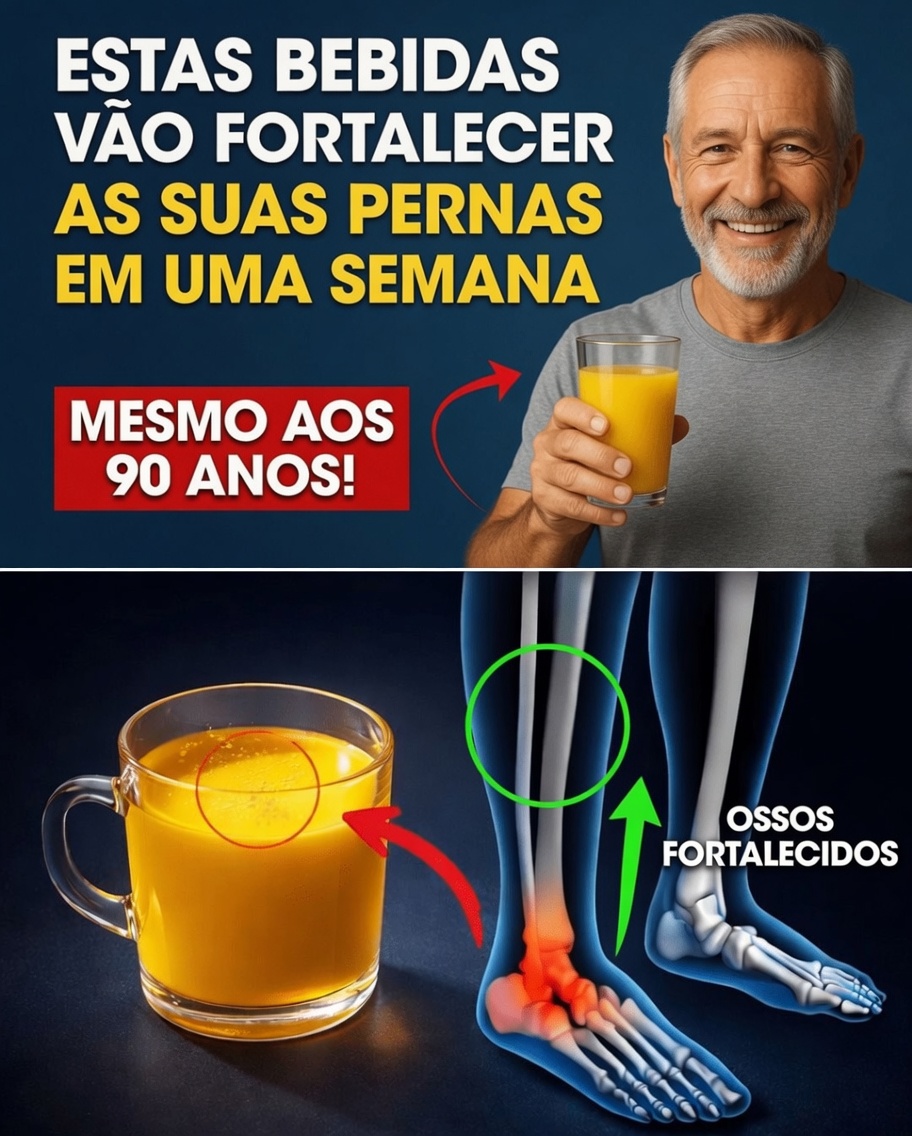 Por que as pernas frequentemente enfraquecem primeiro em idosos e como certas bebidas podem ajudar a sustentar sua força?