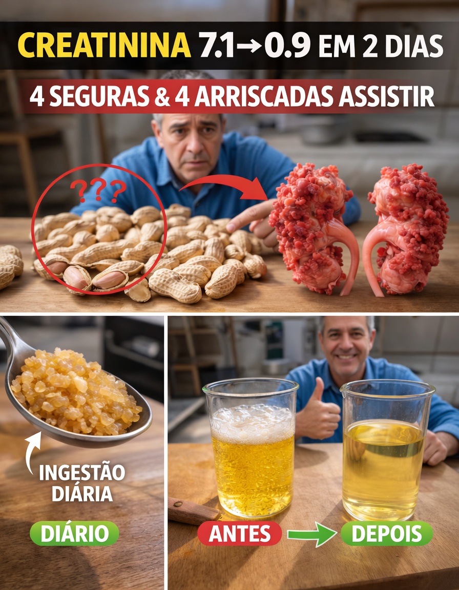 Níveis de creatinina caíram de 7,1 para 0,9 em 2 dias! 4 gorduras saudáveis para a saúde dos rins e 4 gorduras potencialmente arriscadas que você deve conhecer.