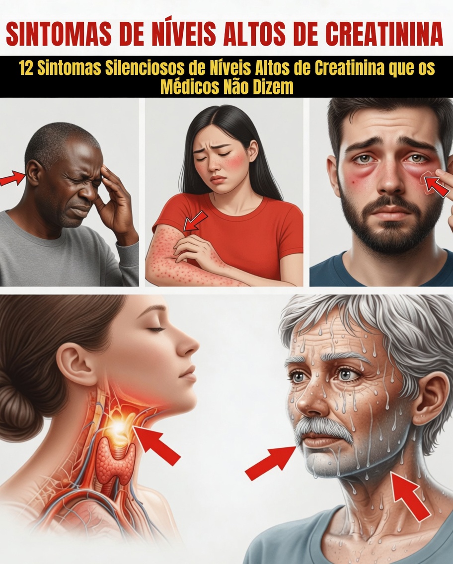 Descobrindo 12 sinais sutis que podem indicar níveis elevados de creatinina e possíveis preocupações com a saúde dos rins
