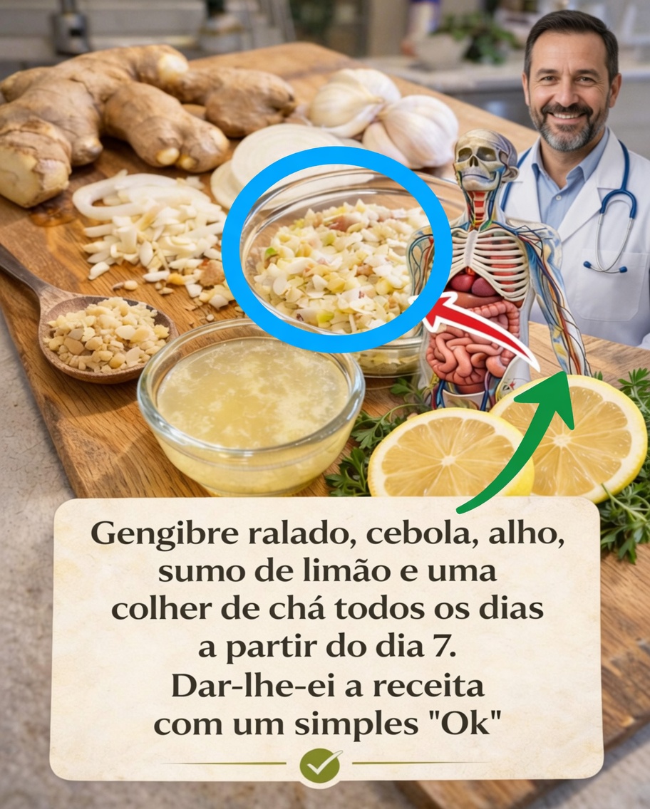 Um Guia Simples para Preparar uma Mistura de Gengibre Ralado, Cebola, Alho e Suco de Limão para Sua Rotina Diária