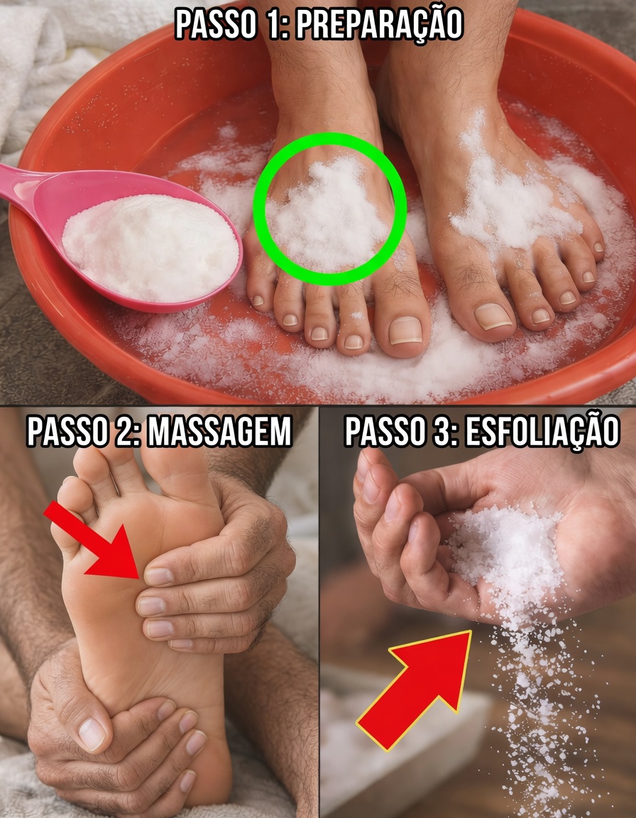 Descubra um simples escalda-pés noturno com sal, camomila e vinagre de maçã para o conforto dos pés