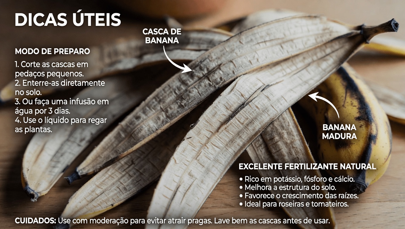 Pare de Jogar Fora as Cascas de Banana: 8 Maneiras Surpreendentes de Usá-las para o Bem-Estar do Dia a Dia