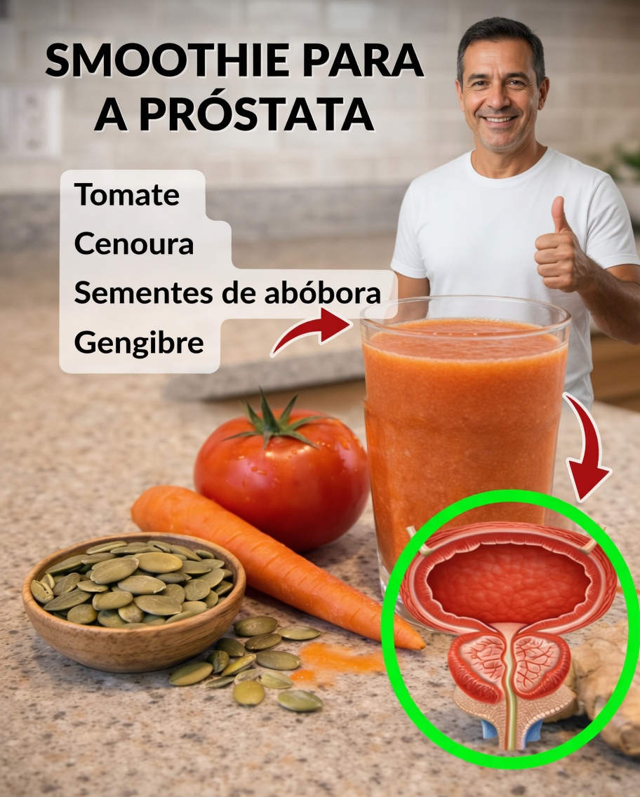 Melhore a Saúde da Próstata Naturalmente: Receita Fácil de Vitamina de Tomate e Cenoura para Bem-Estar Diário