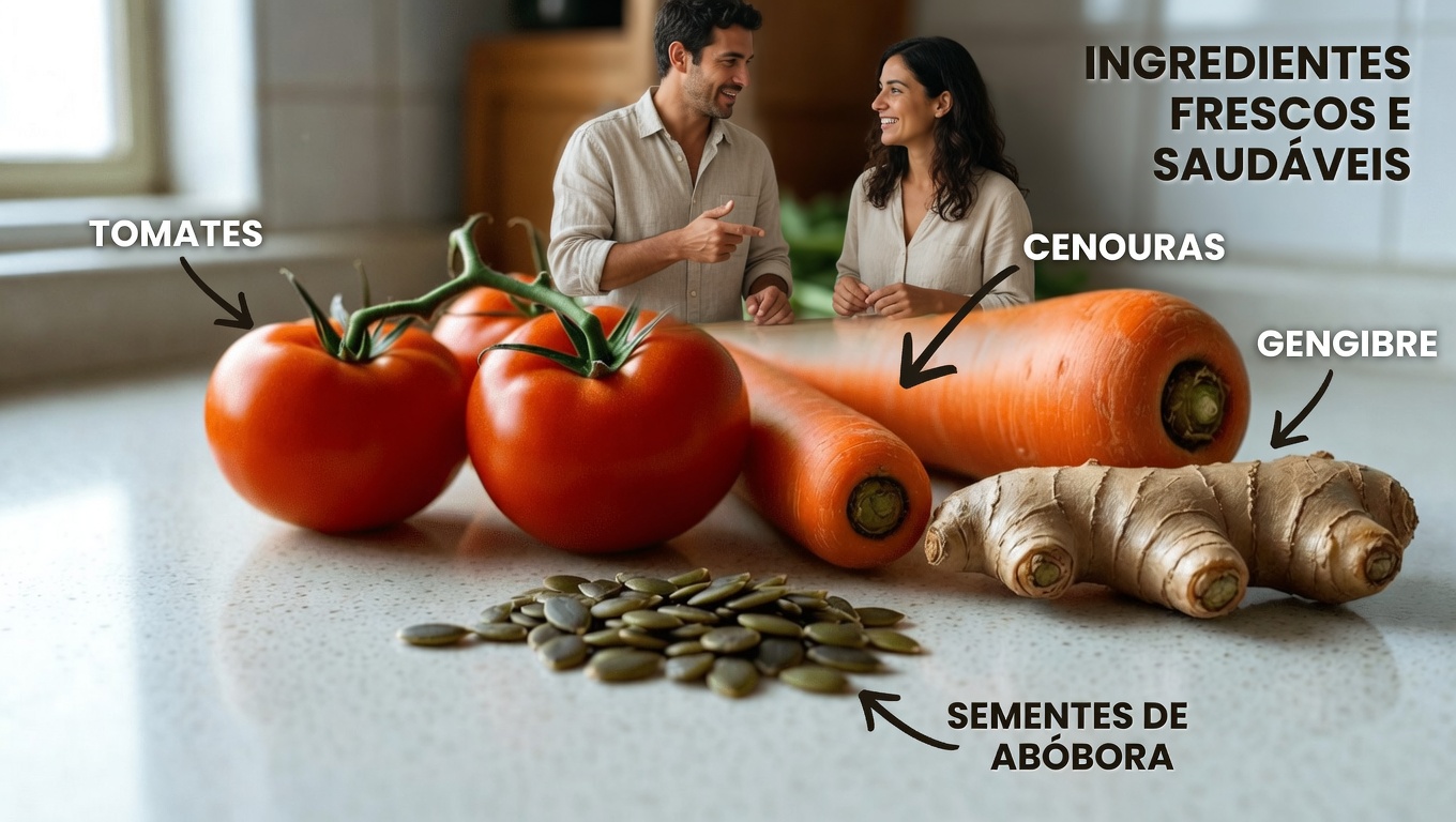 Melhore a Saúde da Próstata Naturalmente: Receita Fácil de Vitamina de Tomate e Cenoura para Bem-Estar Diário