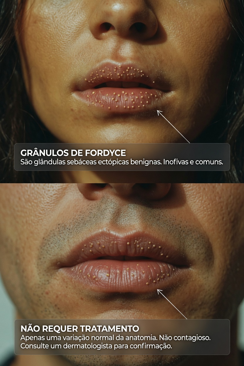 Pontos de Fordyce nos Lábios: O que Essas Pequenas Manchas Amarelas ou Brancas Realmente Significam e Por Que Elas São Normais