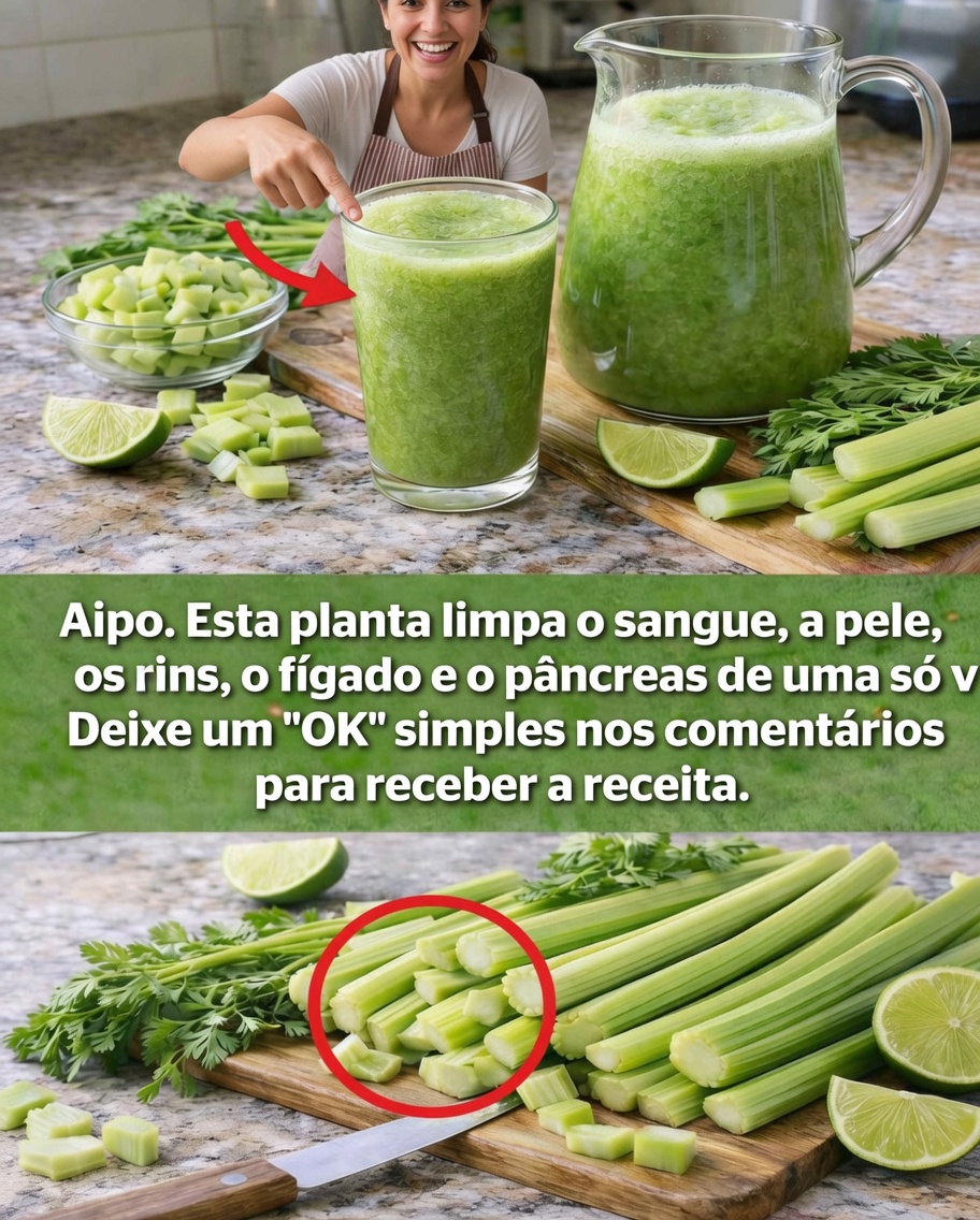 Refrésque o Seu Dia com Suco Verde de Aipo, Salsa e Lima: Um Simples Ritual Matinal para Se Sentir Mais Leve