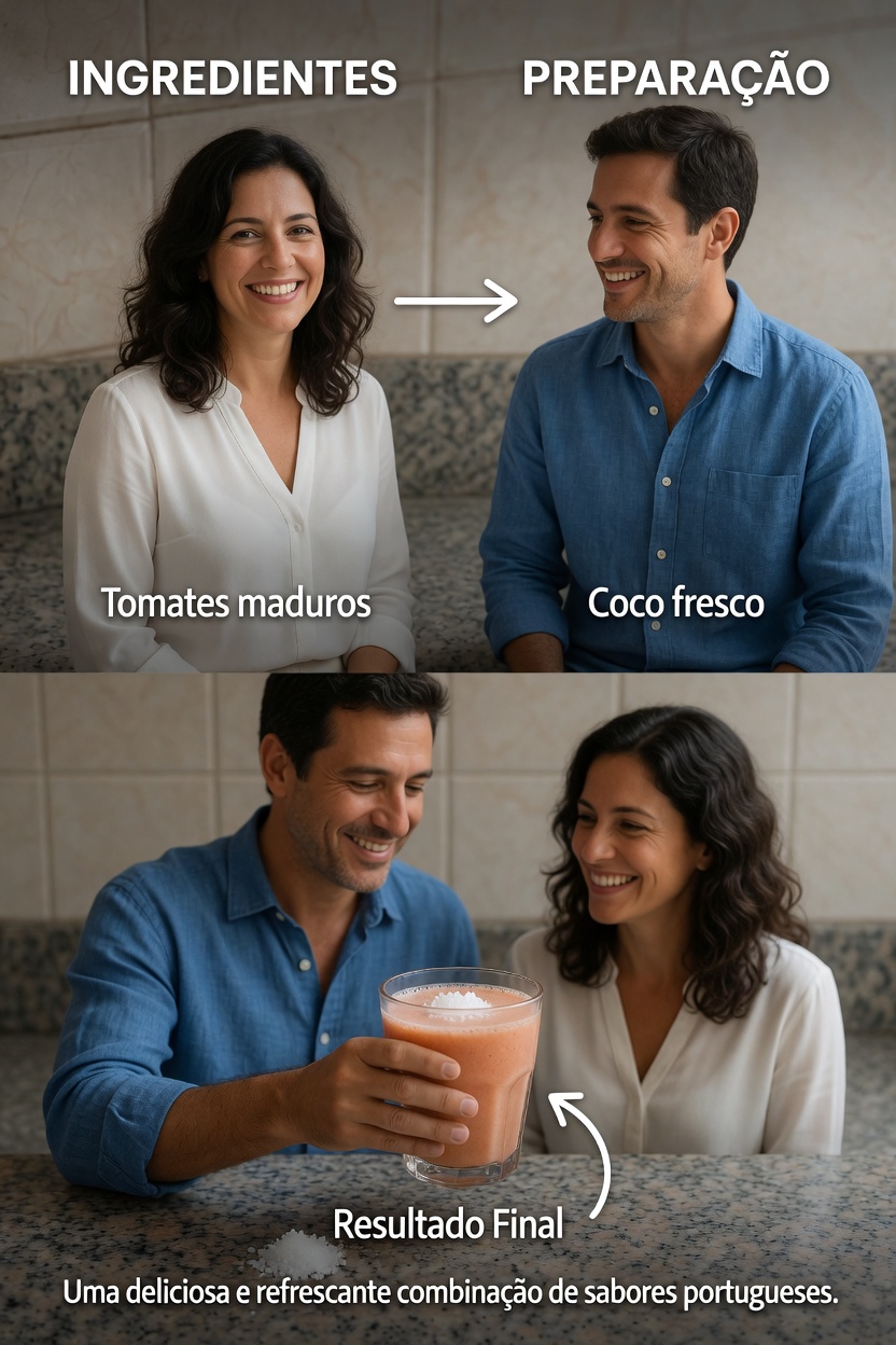 Bebida Natural Simples com Tomate e Água de Coco para Apoiar a Saúde dos Rins, do Trato Urinário e da Próstata