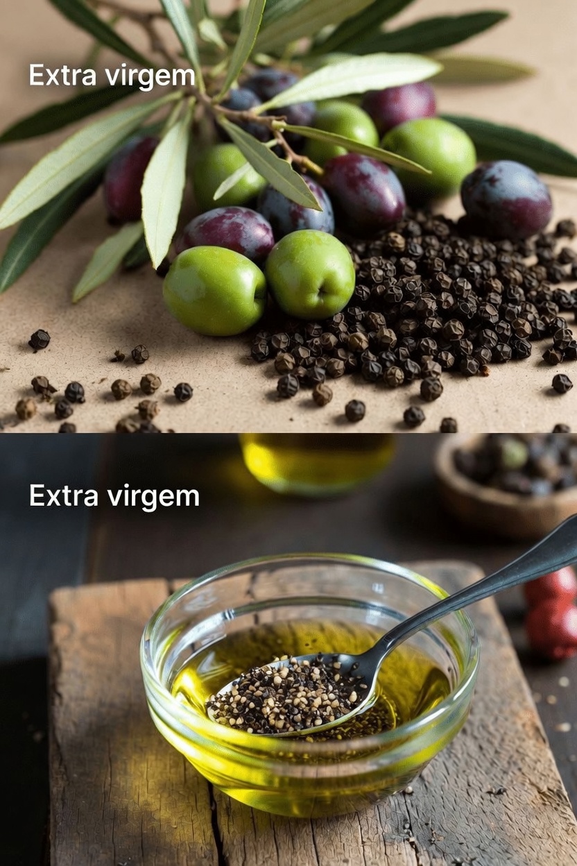 Misturar Azeite de Oliva Extra Virgem com Pimenta-Preta: Um Simples Hábito Diário para o Bem-Estar Após os 60