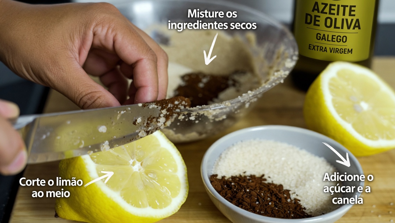 Como Fazer um Esfoliante Simples para as Mãos com Limão, Açúcar e Café para Mãos Mais Macias e Suaves