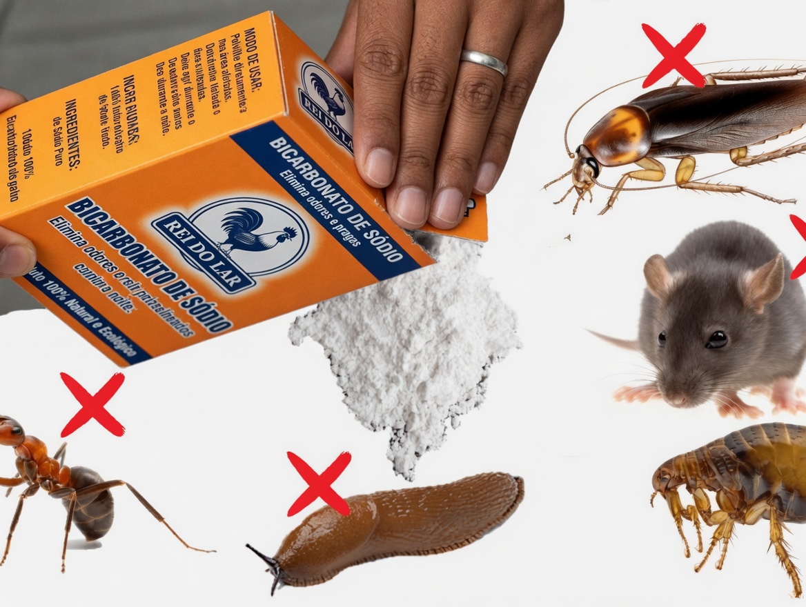 Como usar bicarbonato de sódio com segurança contra pragas domésticas comuns, como baratas, formigas e ratos