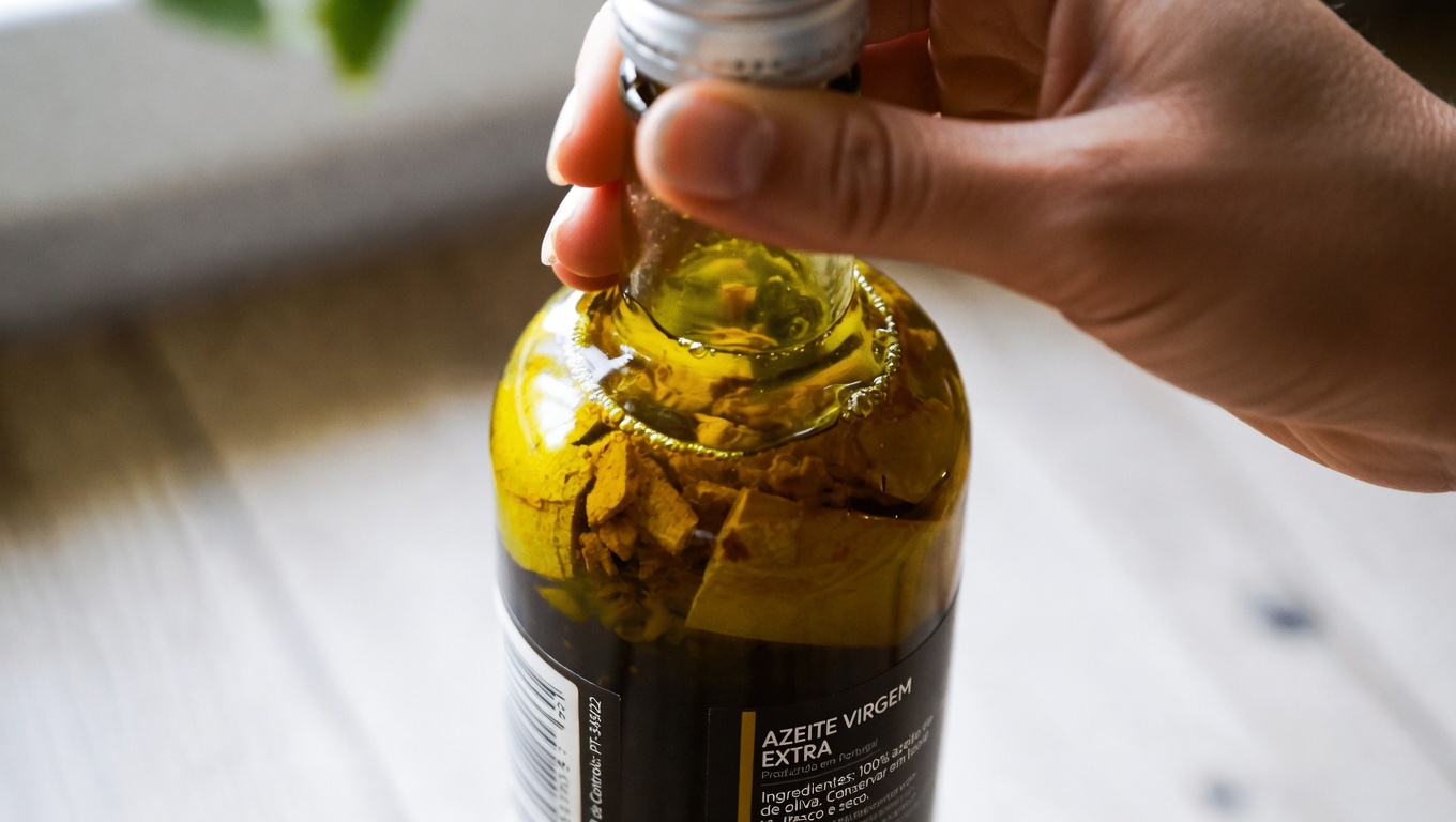 O Poderoso Óleo Natural Anti-inflamatório: Azeite de Oliva Extra Virgem Infundido com Cúrcuma e Gengibre
