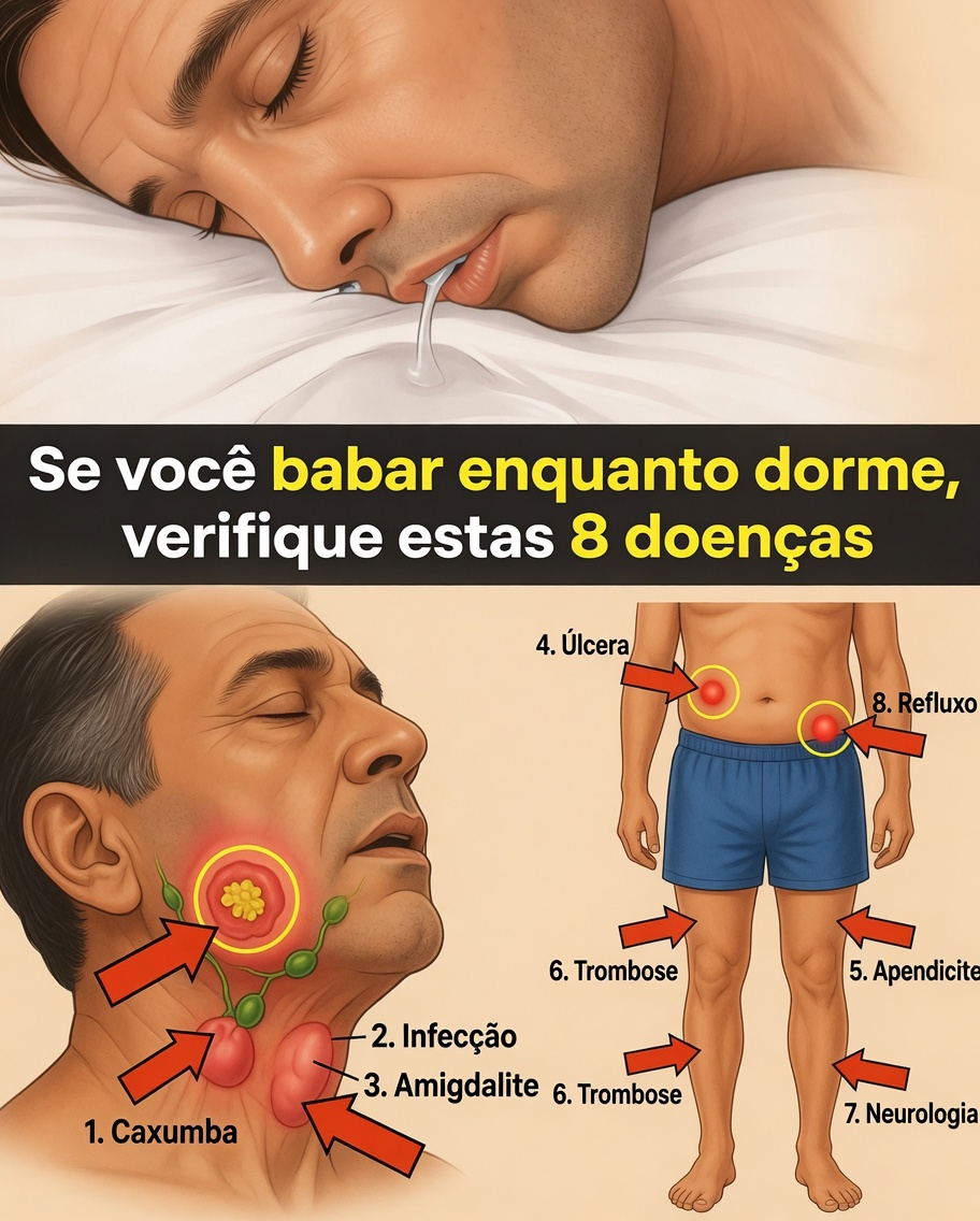 Baba Durante o Sono: 8 Possíveis Condições de Saúde e o Que Seu Corpo Pode Estar Tentando Lhe Dizer