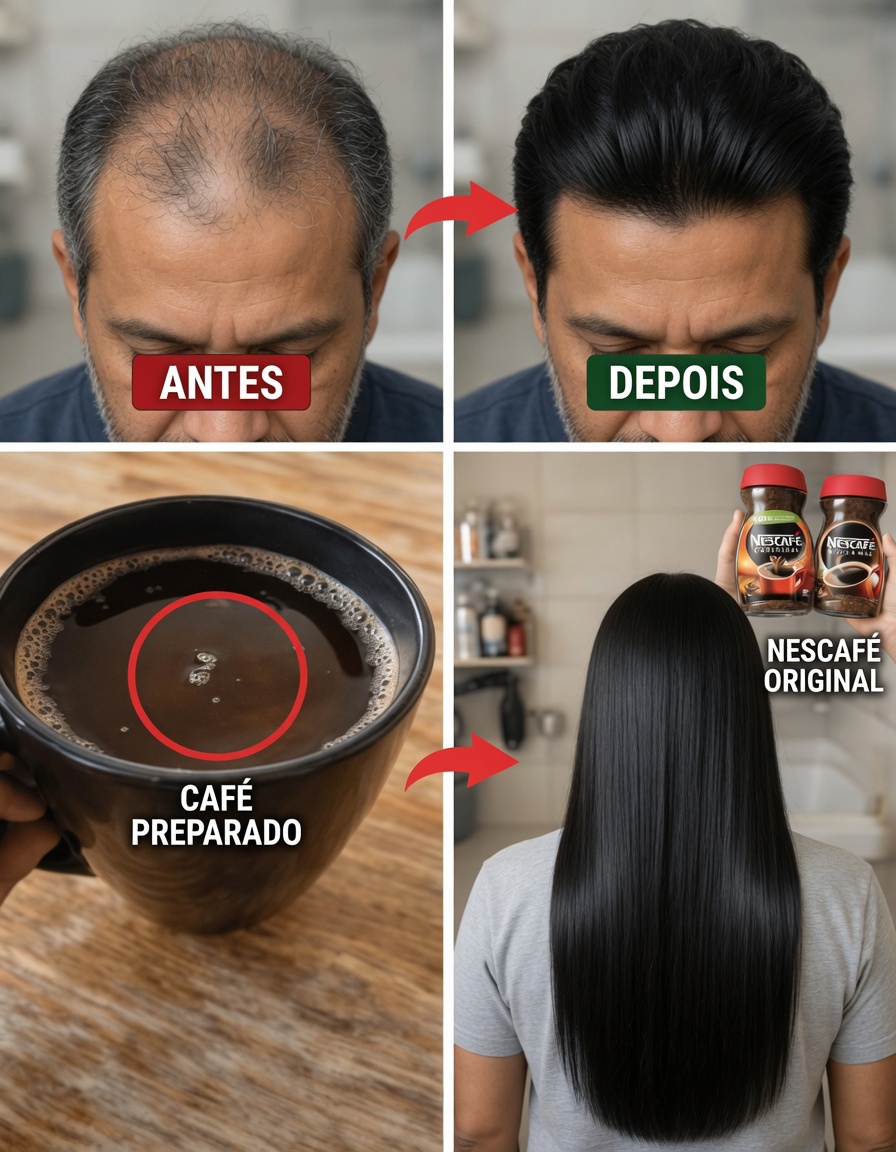 Cabelo Branco para Cabelo Preto Naturalmente em Casa Usando Hábitos Diários Simples e Ingredientes da Cozinha