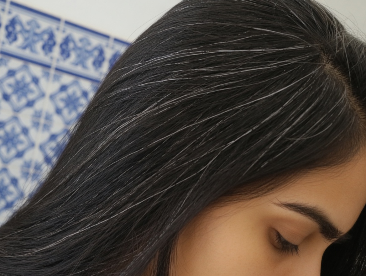 Cabelo Branco para Cabelo Preto Naturalmente em Casa Usando Hábitos Diários Simples e Ingredientes da Cozinha