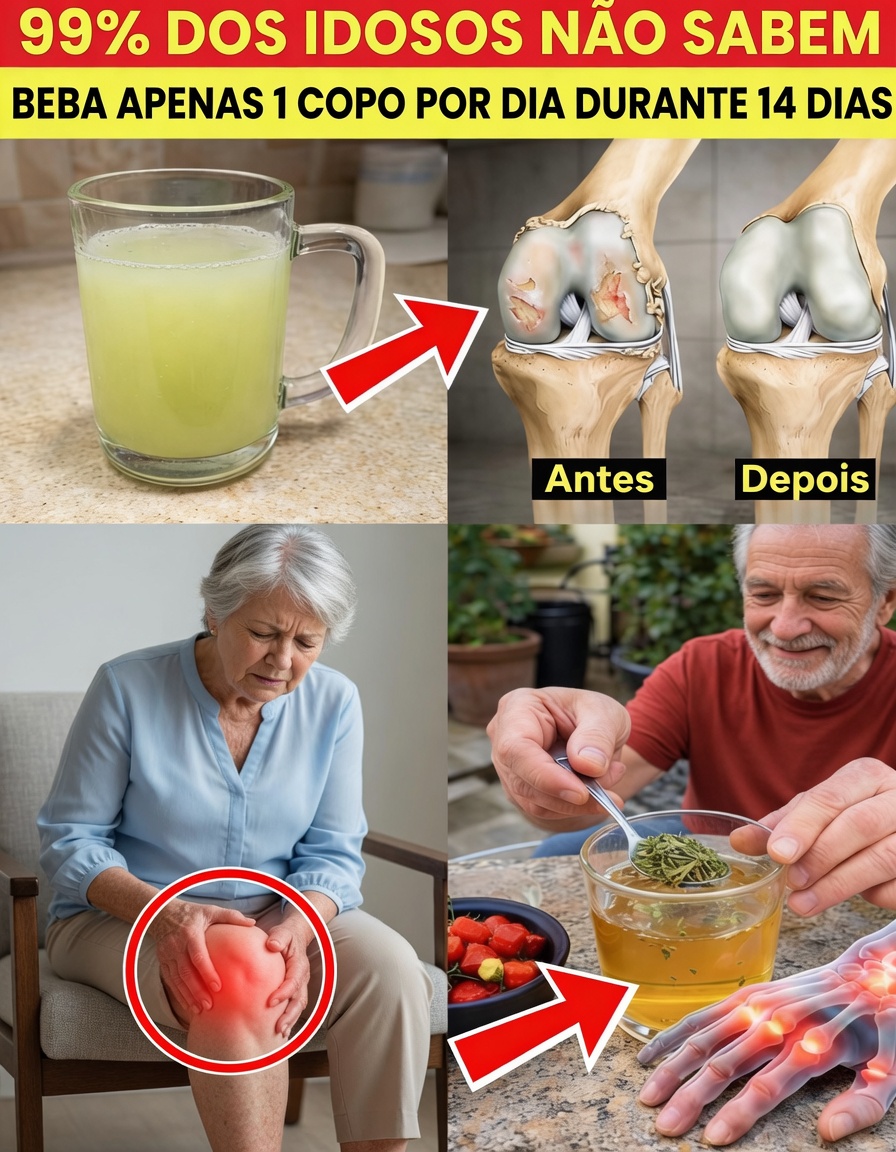 O alívio da dor no joelho começa com esta simples bebida matinal para idosos
