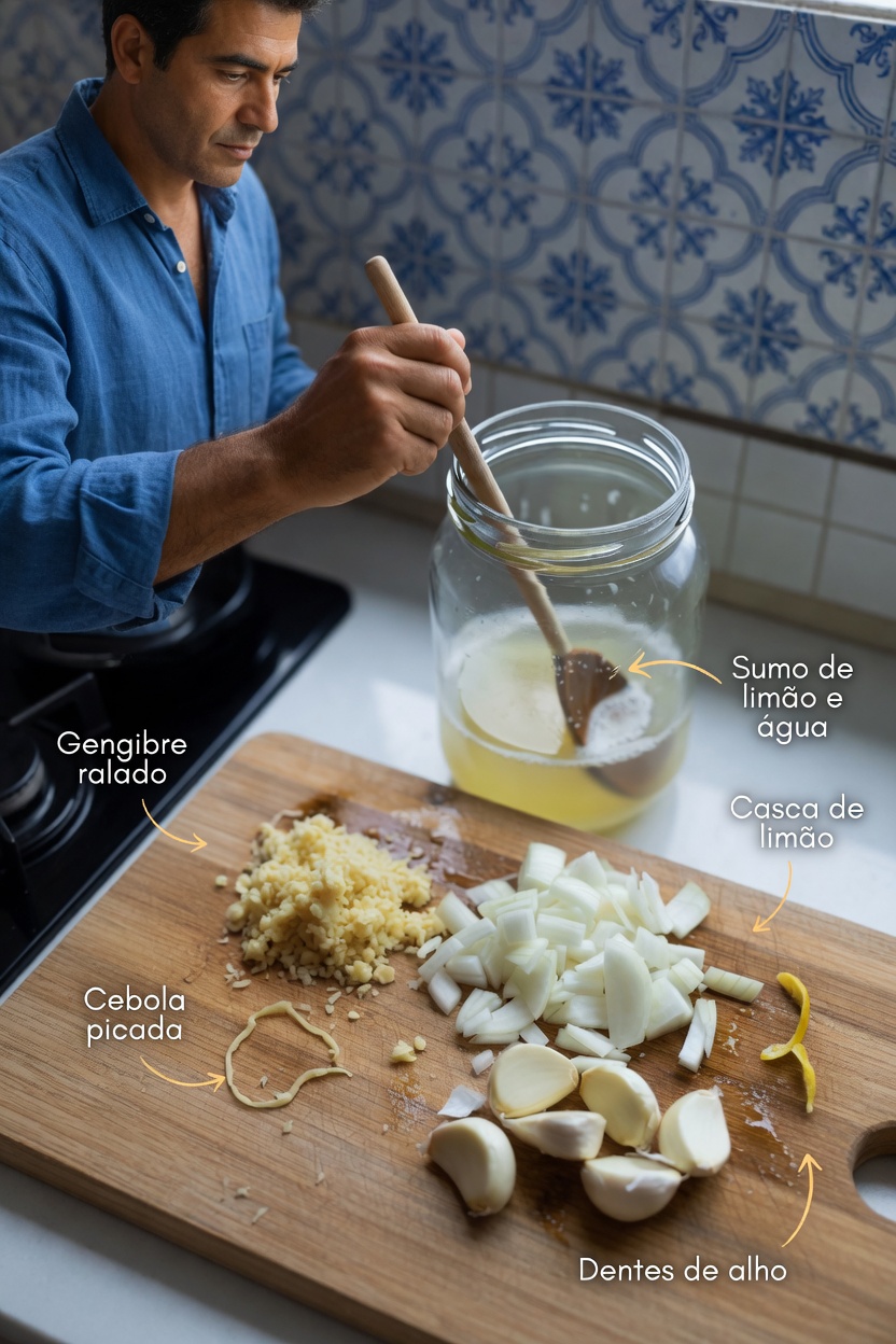 Descubra o surpreendente impulso de bem-estar com gengibre, cebola, alho, limão e mel