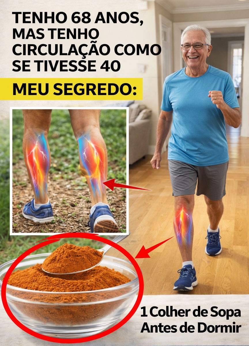 IDOSOS, comam ISTO antes de dormir para aumentar o fluxo sanguíneo e a circulação nas pernas e nos pés em até 24 horas!