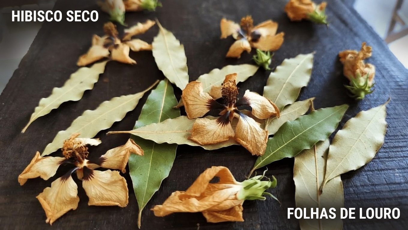 Gengibre, Folhas de Louro e Hibisco: Uma Bebida Herbal Refrescante para o Bem-Estar Diário