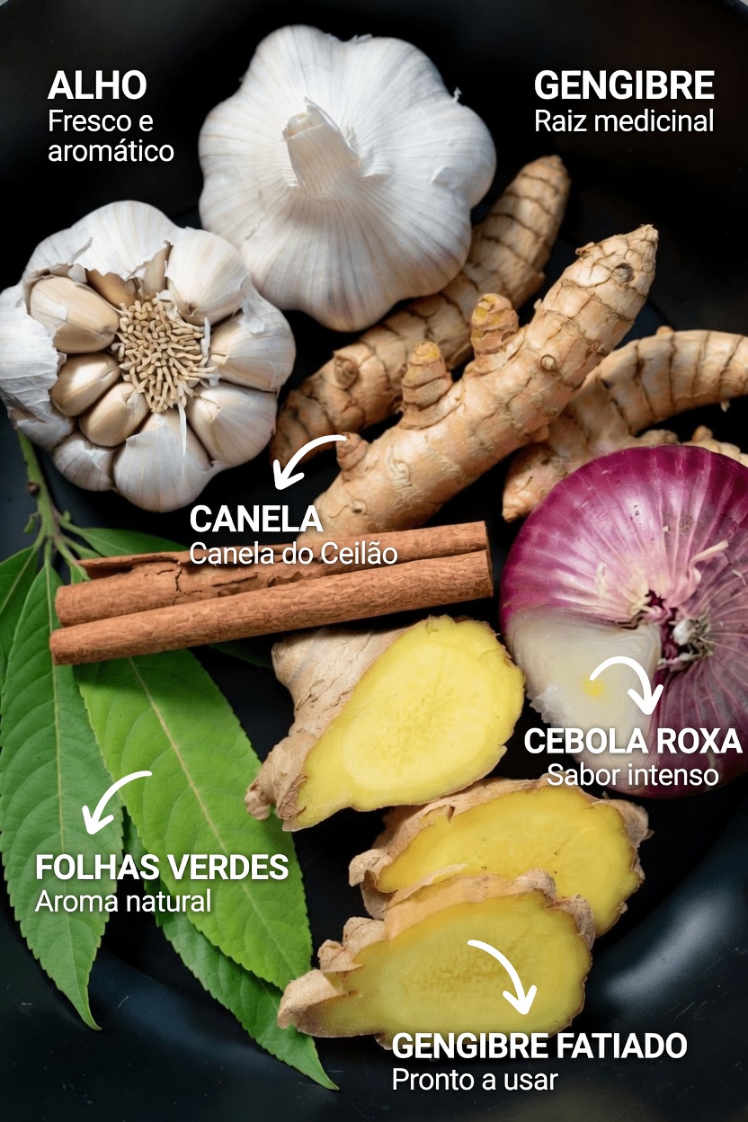 Comece o Dia com Energia e Termine com Tranquilidade: Um Simples Ritual de Chá de Ervas Matinal e Após o Jantar com Alho, Cúrcuma, Cebola, Gengibre, Canela e Folhas de Goiabeira
