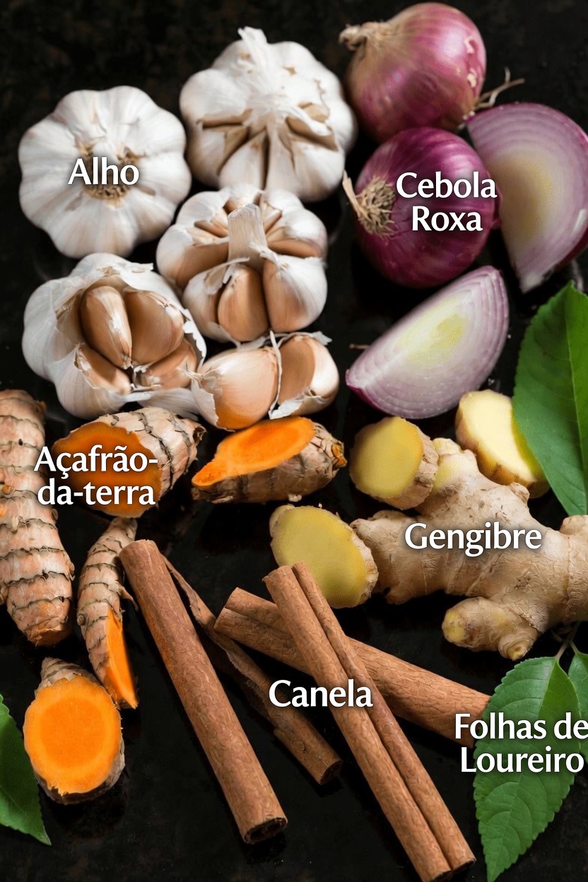 Comece o Dia com Energia e Termine com Tranquilidade: Um Simples Ritual de Chá de Ervas Matinal e Após o Jantar com Alho, Cúrcuma, Cebola, Gengibre, Canela e Folhas de Goiabeira
