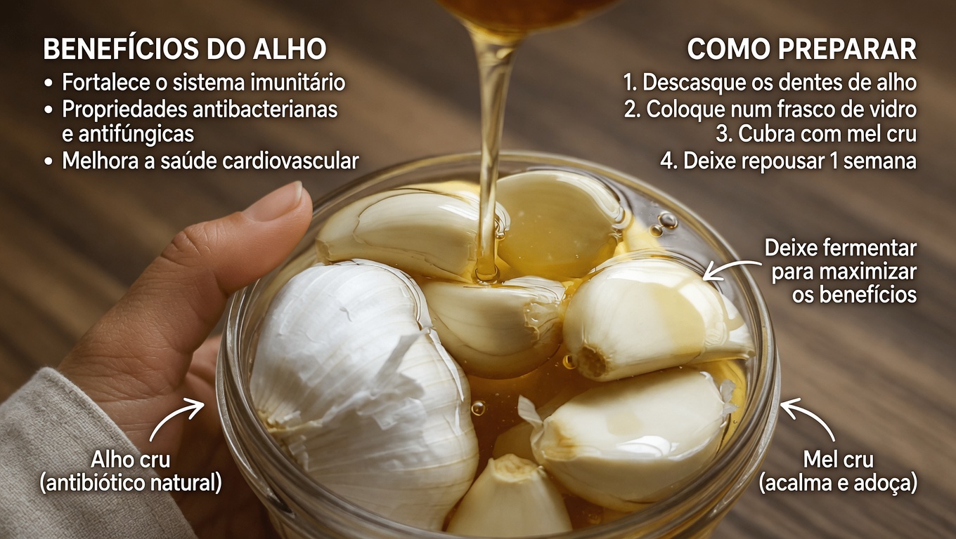 Uma Receita Simples de Ovos com Infusão de Mel e Alho para Explorar no Bem-Estar Diário