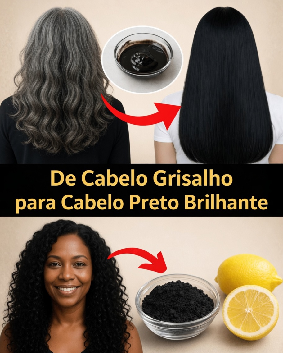Transforme o Cabelo Grisalho em Cabelo Preto Brilhante Naturalmente em Apenas 5 Minutos