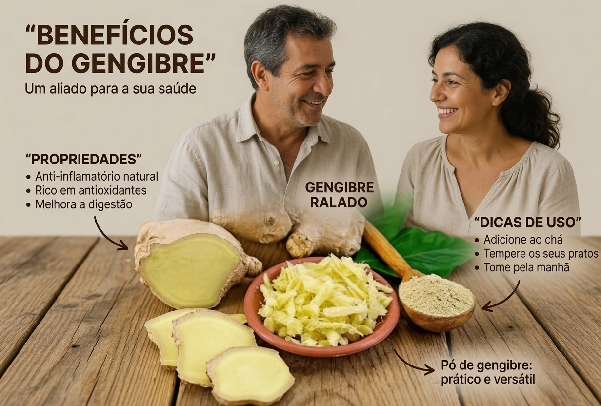 O que realmente acontece com seu corpo após os 60 anos quando você começa a comer gengibre todas as manhãs