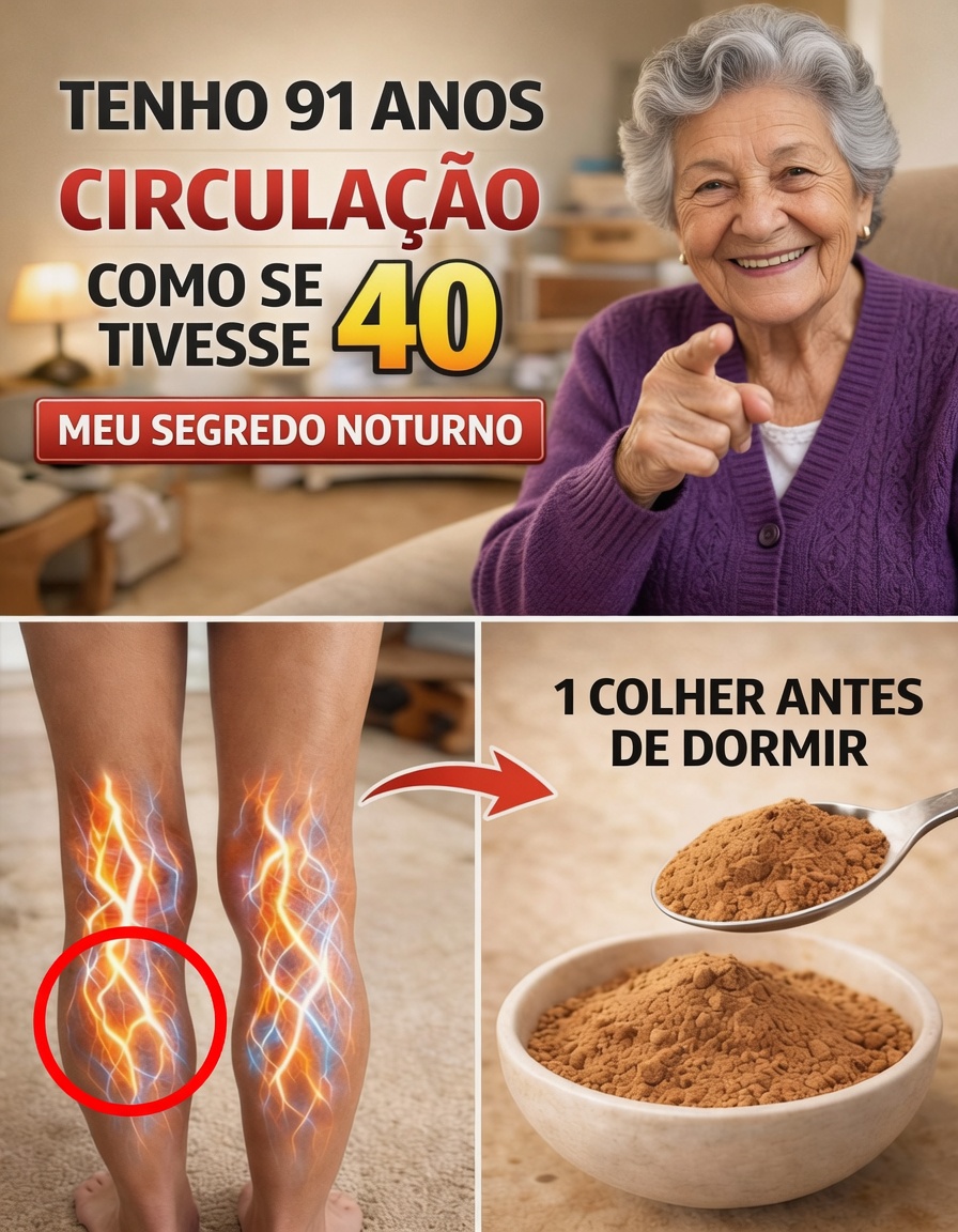Idosos: Coma isto antes de dormir para aumentar o fluxo sanguíneo e melhorar a circulação nas pernas e nos pés em apenas 24 horas