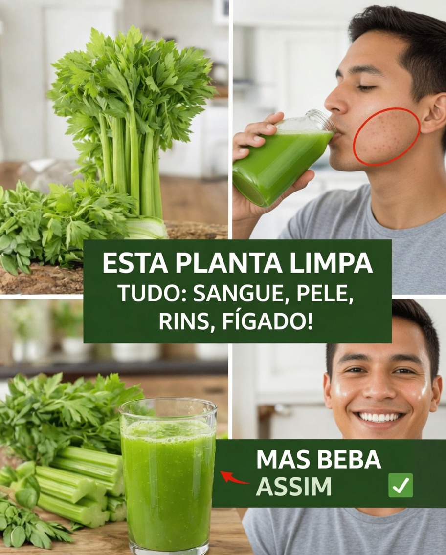 O suco de aipo em jejum é o segredo para melhor hidratação e suporte ao bem-estar?
