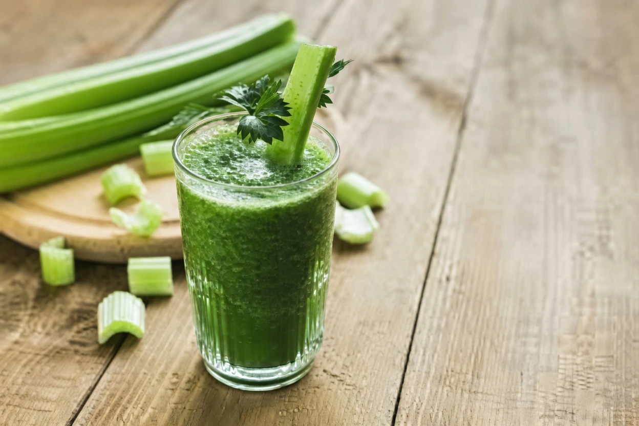 O suco de aipo em jejum é o segredo para melhor hidratação e suporte ao bem-estar?