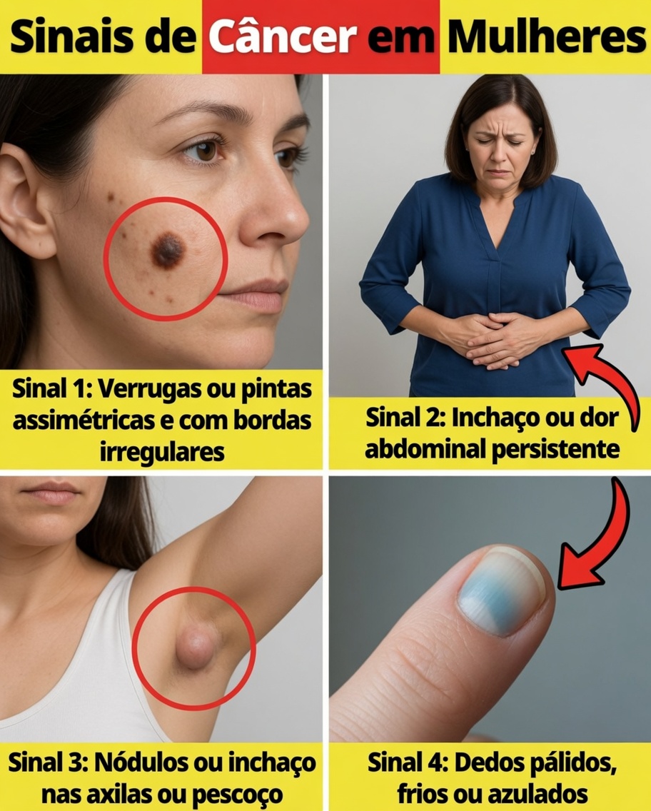 14 Sinais Visíveis Alarmantes de Câncer que Muitas Mulheres Ignoram Todos os Dias