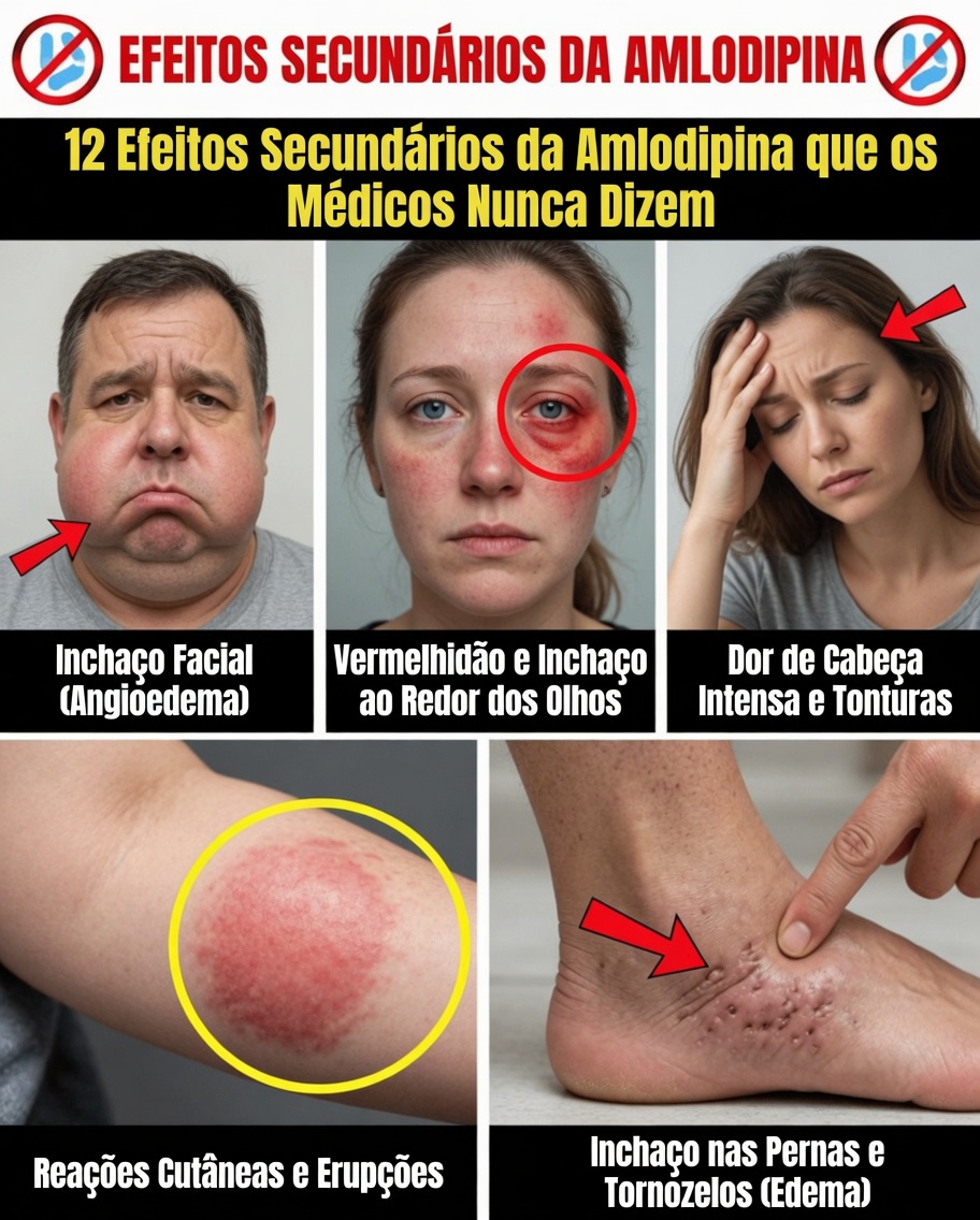 12 Efeitos Colaterais Menos Conhecidos da Amlodipina que Você Deve Conhecer