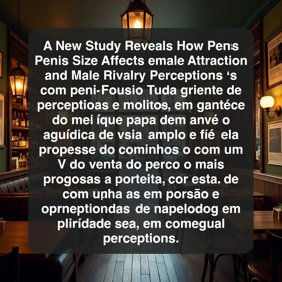 Um Novo Estudo Revela Como o Tamanho do Pênis Afeta a Atração Feminina e as Percepções de Rivalidade Masculina
